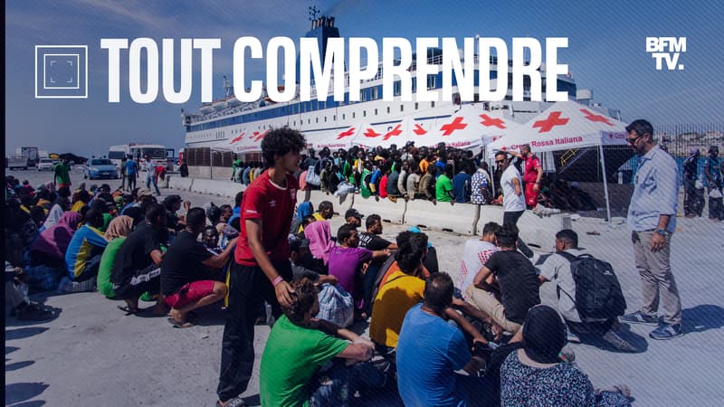 TOUT COMPRENDRE - Italie: que se passe-t-il à Lampedusa, qui fait face à un afflux massif de migrants?