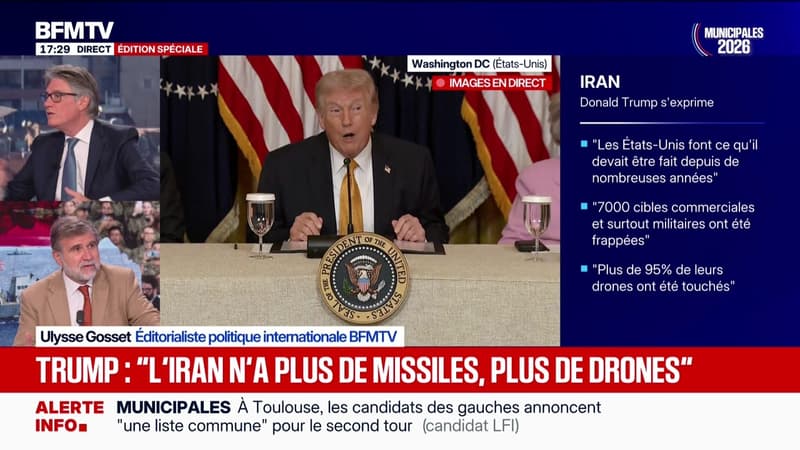 Marschall Truchot : Trump, "l'Iran n'a plus de missiles, plus de drones" - 16/03