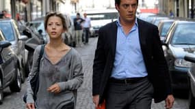 La journaliste et écrivain française Tristane Banon, accompagnée de son avocat David Koubbi, à Paris. La plainte de la jeune femme contre Dominique Strauss-Kahn pour tentative de viol, actuellement à l'étude au parquet de Paris, se fonde sur des éléments