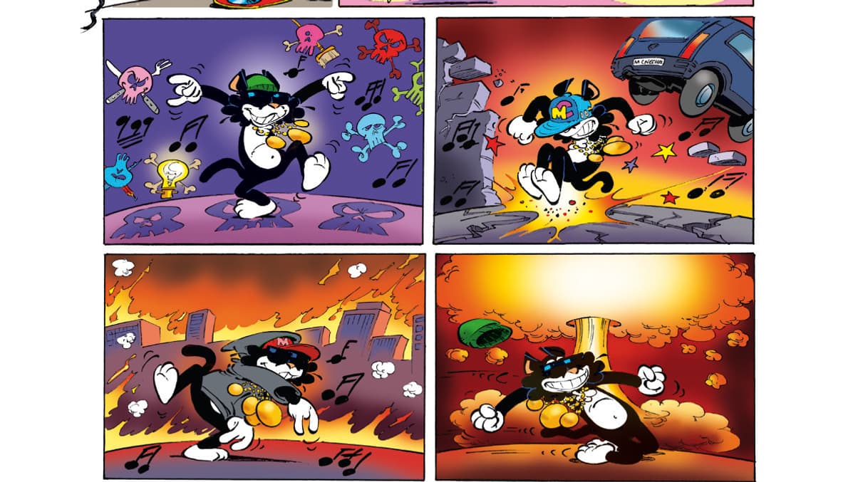 Exemple de planche coloriée par Marcy (extrait du prochaine des Nouvelles Aventures de Cubitus)