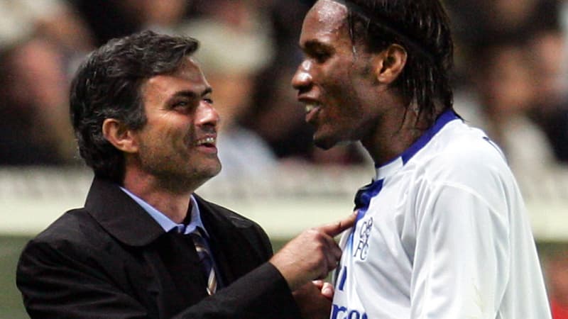 José Mourino et Didier Drogba en 2004