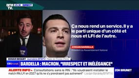 "Ce sont des méthodes d'un irrespect et d'une inélégance hallucinante", réagit Jordan Bardella (RN) après l'exclusion de son parti de la réunion annoncée à l'Élysée demain