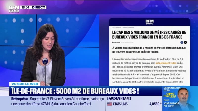 5 millions de mètres carrés de bureaux vides en Île-de-France