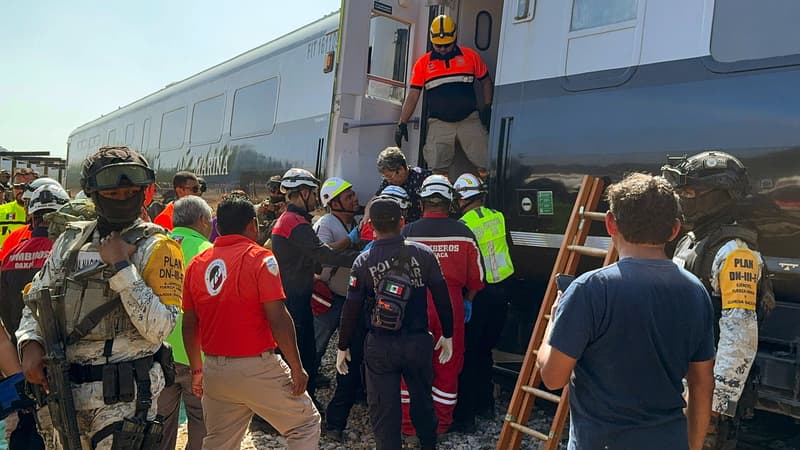 Le bilan s'alourdit après le déraillement d'un train au Mexique, au moins 13 morts et 98 blessés