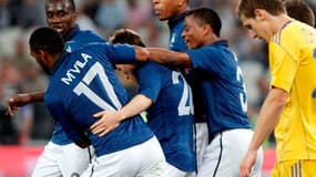 Kévin Gameiro félicité par ses coéquipiers
