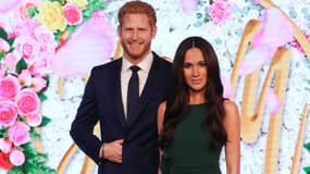 Les statues de cire du prince William et Meghan Markle à Madame Tussauds à Londres, le 9 mai 2018