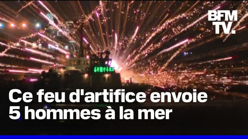 Cinq hommes obligés de se jeter à la mer après avoir perdu le contrôle d'un feu d'artifice à Tokyo