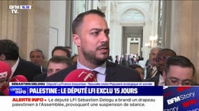 "Il y a un génocide qui est en cours là-bas": les propos de Sébastien Delogu (LFI), après avoir brandi le drapeau palestinien à l'Assemblée nationale