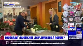 Rouen: rush chez les fleuristes, à la veille de la Toussaint? 