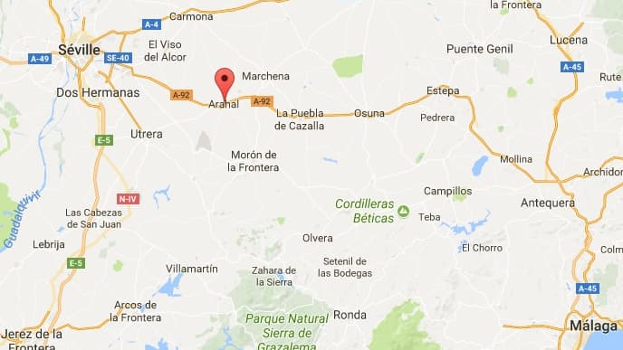 Le train a déraillé à proximité de la ville de Arahal, entre Séville et Malaga.