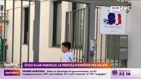 École Allar Marseille : la pergola n'empêche pas les jets