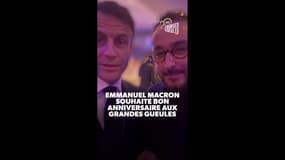 Emmanuel Macron souhaite un "très bon anniversaire" aux Grandes Gueules"