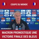 Coupe du Monde: Emmanuel Macron pronostique une victoire finale des Bleus