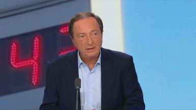 Michel-Edouard Leclerc sur le plateau de BFMTV le 29 septembre 2023