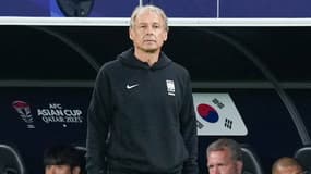 Jürgen Klinsmann sur le banc de la Corée du Sud lors de la Coupe d'Asie, février 2024