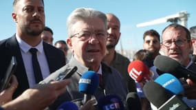 Jean-Luc Mélenchon le 18 septembre lors de la mobilisation à Marseille