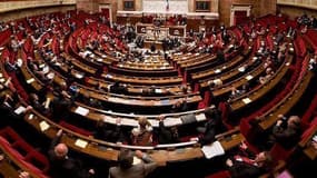 L'hémicycle de l'Assemblée nationale, où est voté mercredi le texte controversé sur la prostitution.