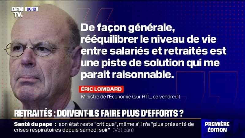 Faire contribuer les retraités? Éric Lombard propose de 