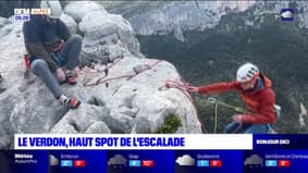 Alpes-de-Haute-Provence: les Gorges du Verdon, lieu prisé des fans d'escalade