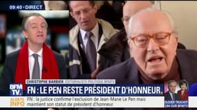 FN: Jean-Marie Le Pen conserve son statut de président d’honneur
