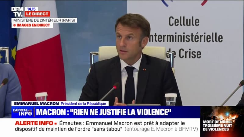 Mineurs arrêtés lors des émeutes: Emmanuel Macron appelle 