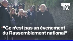  La famille Le Pen arrive aux obsèques de Jean-Marie Le Pen à la Trinité-sur-Mer 