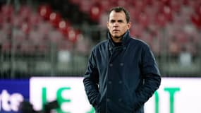 Régis Le Bris lors du match Brest-Lorient (4-0, Ligue 1), le 20 décembre 2023
