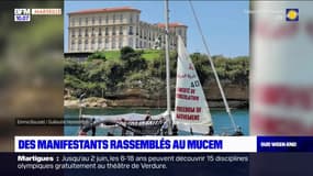 Marseille: manifestation devant le Mucem pour son dixième anniversaire