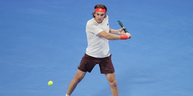 Stephanos Tsitsipas, face à Medjedovic, à Doha, le 18 février 2025