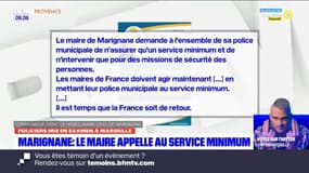 Marignane: le maire appelle ses policiers municipaux à assurer un service minimum