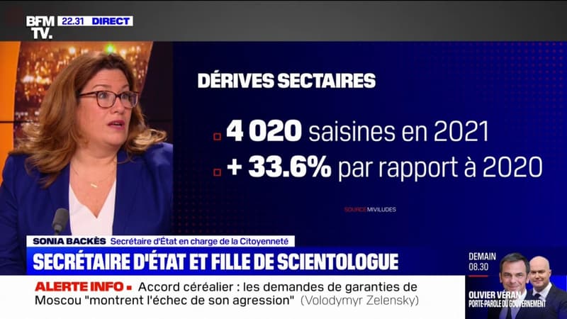 Dérives sectaires: pour Sonia Backès, « les chiffres sont inquiétants d’un point de vue quantitatif »