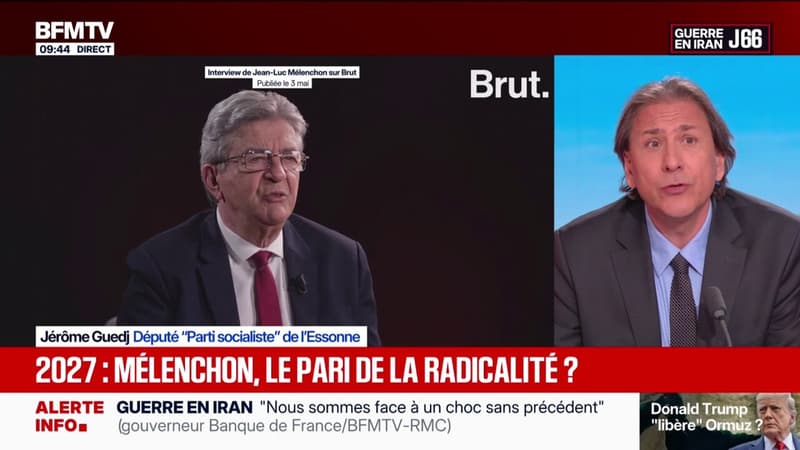 "Ma candidature est aux antipodes de ce que représente Jean-Luc Mélenchon", affirme Jérôme Guedj