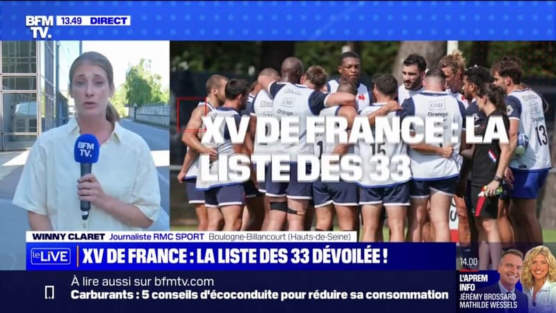Coupe du monde de rugby: le retour d'Anthony Jelonch, la sélection de Louis Bielle-Biarrey... Découvrez la liste des 33 joueurs français de Fabien Galthié