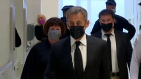 Nicolas Sarkozy au tribunal judiciaire de Paris, le 2 novembre 2021.