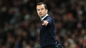 Julien Stéphan lors du match entre le PSG et Rennes en demi-finales de la Coupe de France, le 3 avril 2024.