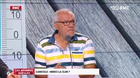 Canicule : Merci la clim ? Johnny Blanc : "Je n'ai pas besoin de clim ! Je n'en ai pas chez moi !"