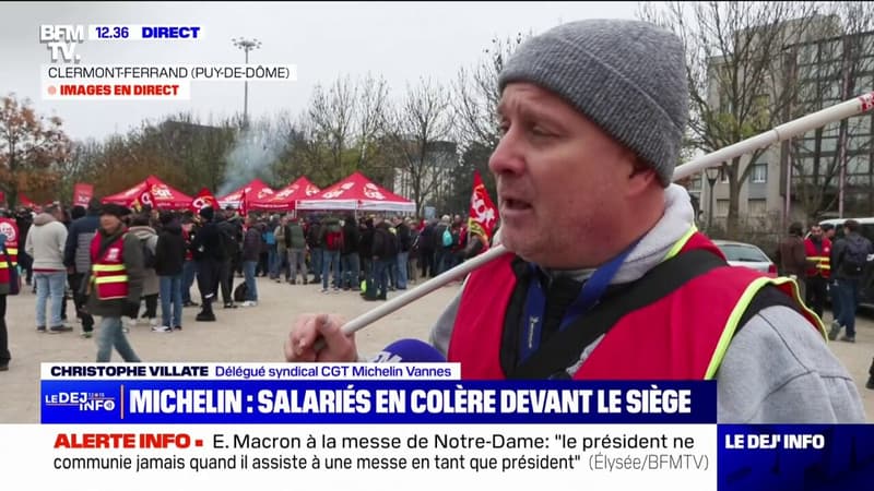 Michelin: les salariés manifestent à Clermont-Ferrand pour soutenir leurs collègues de Cholet