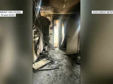 Image de la maison de l'élu municipal Youcef Khinache à Ermont (Val d'Oise), incendiée dans la nuit du 19 août 2025. 