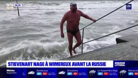 Wimereux: le nageur Steve Stievenart s'entraine avant la Russie