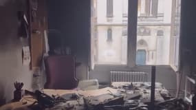 La mairie d'Angoulême après l'incendie qui l'a touchée le mercredi 21 août 2024
