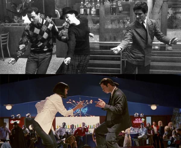     "A Bande a Part" (1964) / "Pulp Fiction" (1994)