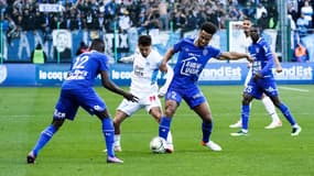 Cengiz Under lors de Troyes-OM le 27 février 2022