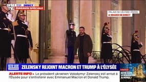 L'arrivée de Volodymyr Zelensky à l'Élysée