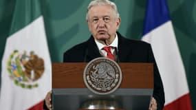 Le président du Mexique, Andres Manuel Lopez Obrador, lors d'une cérémonie à Mexico le 20 décembre 2021
