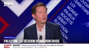 Reconnaissance de l'État de Palestine: "Ce que je ne comprends pas, c'est que le chef de l'État a renoncé aux conditions qu'il avait lui-même fixées", déclare François-Xavier Bellamy