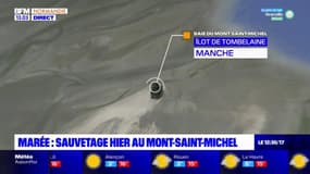 Manche: piégée par la marée dans la baie du Mont-Saint-Michel, une personne secourue en état d'hypothermie