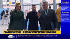 Volodymyr Zelensky arrive à la conférence sur la reconstruction de l'Ukraine organisée à Rome