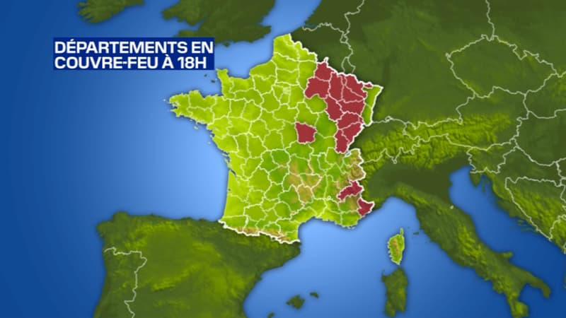 Couvre-feu dès 18h: voici la liste des 15 départements concernés dès samedi