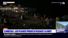 Canicule à Nice: les plages prises d'assaut la nuit