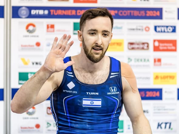 Le gymnaste israélien Artem Dolgopyat le 24 février 2024